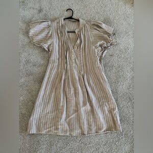 Striped Tan Dress
